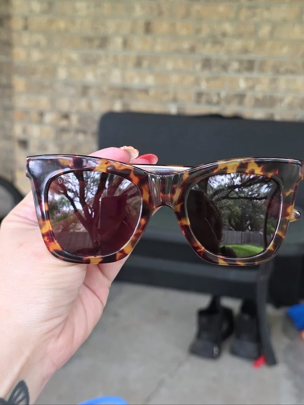 Diff Eyewear Tortoiseshell Sunglasses with Brown Lenses